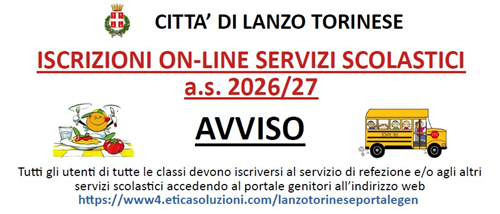 Iscrizioni e rinnovi on-line servizi scolastici a.s. 2026/27